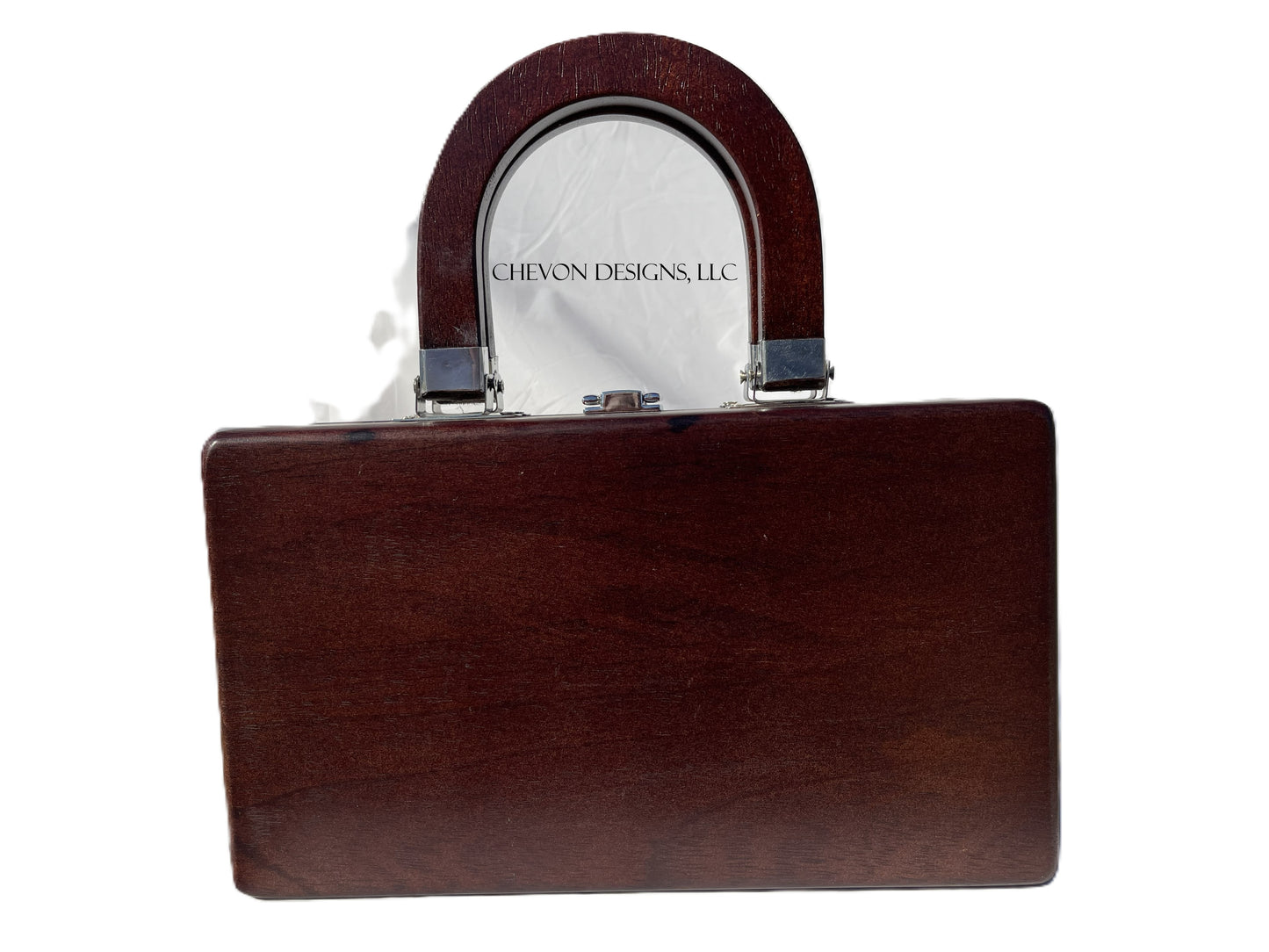 Handcrafted AKA Etched Wooden Handbag